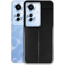 Oppo Reno 11f Kılıf Focus Deri Desen Silikon Arka Kapak