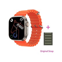GS8 Watch 8 Ultra Akıllı Saat Turuncu Watch 2.02 Inc Yeşil Silikon Kordon Hediye (İthalatçı Garantili)