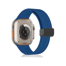 Apple Uyumlu  Watch 44 MM Kordon Magnetli Ayarlanır Silikon Kordon