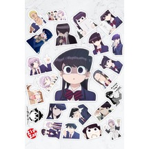 Komi Can't Communicate Komi San Anime Sticker Paketi 23 Adet Çok Renkli