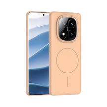 Xiaomi Redmi Note 14 Pro 4g Kılıf İnce Magsafe Kamera Yükseltili Yumuşak Silikon Pazarplus Desert Titanyum