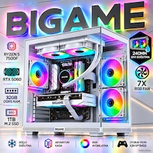 Bigame NOVAR V4 R5-7500F 32 GB 1 TB M2 SSD RTX5060 Free Dos Masaüstü Oyuncu Bilgisayarı