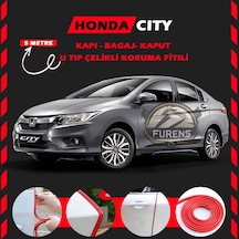 Honda City Oto Araç Kapı Koruma Fitili 5metre Parlak Kırmızı Renk