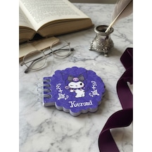 Hello Kitty & Kuromi Lisanslı Spiralli Özel Kesim Mini Bloknot Çok Renkli