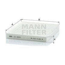 MANN CU2043 POLEN FİLTRESİ MAZDA 2 03- MAZDA CX-7 07-