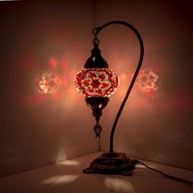 Dekoratif MOZAİK LAMBA EL YAPIMI DEKORATİF BAŞUCU İÇİN KOMODİN ÜSTÜ LAMBA