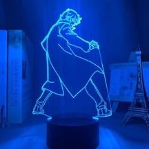 Goldenqian Shirou Ogami Anime 3d Erkek Için Gece Lambası 16 Renk Kız Odası Dekor Illusion Led Lamba Usb Manga Shirou Ogami Şekil Uygun Çocuklar Hayranlar Noel Hediyeleri Echpıa Siyah