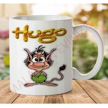 Hugo Yazı İki Tarafı Baskılı Kupa Bardak Çok Renkli