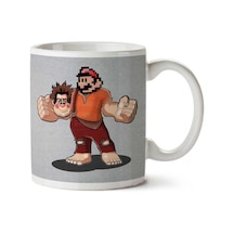 Wrecking Bros Super Show Mario Wreck It Ralph İki Tarafı Baskılı Kupa Bardak Çok Renkli