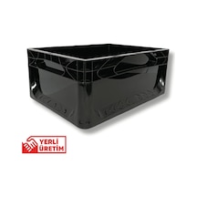 Alpbx 1.kalite Siyah Plastik Kasa 40x30x17 Cm - 17 Litre Kutu