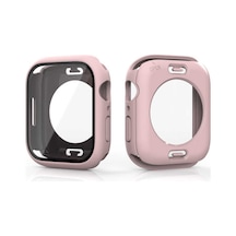 Watch 7 45mm 360 Derece Korumalı Kasa Ve Ekran Koruyucu Nrtk Watch Gard 12 - Pembe