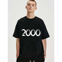 Flood Of Style Erkek Kahverengi 2000 Baskılı Bisiklet Yaka Tshirt