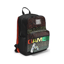 Coral High Siyah Gri Gamer Desenli Okul Sırt Çantası 23640