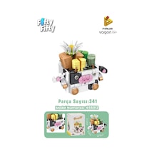Panlos Mini Potted Plant Serisi İnek Figürü 341 Parça Oyuncak Yapım Seti -ffp655012