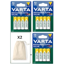 Varta 56616 Şarj Edilir Value 12 Adet 2100mah Aa Kalem Pil+kese
