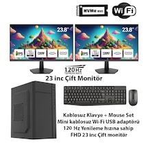 Comloji Ofis Basic-2 İ5-4440 8 Gb 256 Gb Nvme 23" + 23" Free Dos Masaüstü Bilgisayar