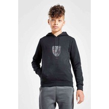 Vendetta 2 Baskılı Unisex Çocuk Kapüşonlu Siyah Sweatshirt Siyah