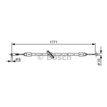 BOSCH 1987482030 FREN TELİ. 1771 MM