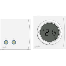 087n6477 Ret2001rf + Rx1-s V2, Termostat İçin Piller + Alıcı İçin 230vac, Dijital Rf Termostatı