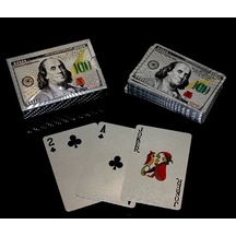 Ers Dolar Tasarımlı Gümüş İskambil Oyun Kartı Tcx2810