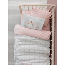 Eco Lounge Bebek Nevresim Takımı Mamiduck Pembe 100x150 CM - 120x150 CM - 35x45 CM
