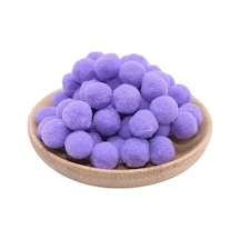 100 Adet 2cm Pompom Mor Yumuşak Ponpon Peluş