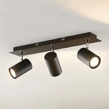 Riolight Modern4 Siyah Mutfak,salon,giyinme Odası,cafeler İçin Gün İşiğı Metal 3lü Spot Ampul Dahil 3'lü Siyah