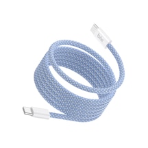Bix T4cc 65w Usb-c To Usb-c Manyetik Tasarımlı Örgülü Hızlı Şarj Ve Data Kablosu 1 Metre Mavi