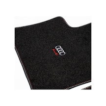 Oto Halı Paspas Seti Audi Tt 8j 2007-2014 Uyumlu Sline Sport Kaymaz & Şık Tasarım - Siyah Logolu2
