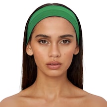 Saç Bandı Pamuk Kadın Bandana Spor Kafa Bandı Headband Yeşil