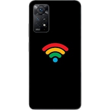 Redmi Note 11e Uyumlu Wifi Simgesi Baskılı Silikon Kılıf Renkli