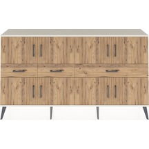 Arges Konsol 5 Raflı 3 Çekmeceli 8 Kapaklı 176x30x99 Aytaşı-çam Atlas Çam - Aytası