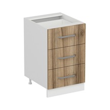 Minar Mutfak Alt Modül 3ç Nray 50cm Dolap Beyaz/dore - D1