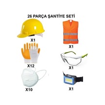 26 Parça Şantiye Eldiven Seti İle Güvenli Çalışma İmkanı