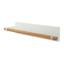 Mıknatıslı Havlu Askısı L Beyaz Çelik Ahşap Minimalist 28 X 7 X 6 Cm Diğer