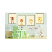 Çocuk Odası Takımı Dekoratif Retro Mdf Tablo Çerçeve Görünümlü Çok Renkli - 241901747 Çok Renkli