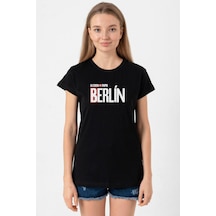 La Casa De Papel Berlin Siyah Kadın Tshirt SIYAH