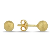 Altın Top Küpe Simli 14K Gold 5,0 Mm 0,85 Gram