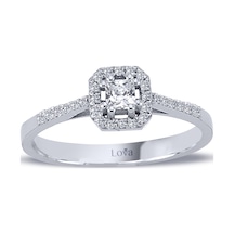 Lova Toplam 0,30 Karat Prenses Kesim Tektaş Yüzük - 1020292
