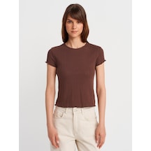 Dilvin 31834 Kısa Kollu T-shirt-açık Kahve Açık Kahve Dilvin 31834 Kısa Kollu T-shirt-açık Kahve Açık Kahve