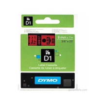 Dymo D1 Kırmızı/Siyah Yedek Şerit 9Mm X 7Mt 40917