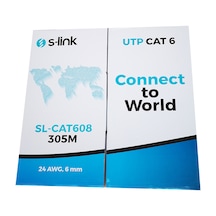 S-Link Sl-Cat608 Cat6 Gri Utp 305 Metre 24 Awg Network Kablosu