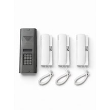 Dijital Şifreli Panel Ve Telefonlu Apartman Konuşma Sistemi 3 Daire Paket