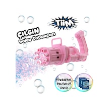 Tiim Bubble 8 Çıkışlı Otomatik Baloncuk Ve Balon Tabancası Pembe 1