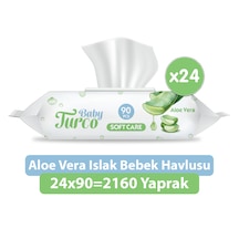 Baby Turco Softcare Aloe Vera Islak Bebek Havlusu 24 x 90 Yaprak