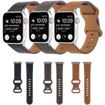 Sones Çılgın At Deri Kelebek Tokalı Watch Band iOS Uyumlu Watch Ultra 49mm-watch Ultra 2 49mm / Seri 9-8-7 45mm / Se 3-se 2-6-se-5-4 44mm / 3-2-1 42mm