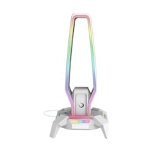Rgb Beyaz Kulaklık Standı, Şık Tasarım İle Organize Edin