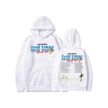 Startmore Beyaz Bad Bunny Debí Tirar Más Fotoğraflar Dünya Turu Üst Beyaz