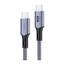 Usb 4.0 E-mark 240w 40gbps Thunderbolt 4 8k 60hz Type-c Görüntü Hızlı Şarj Ve Data Kablosu 1 Metre