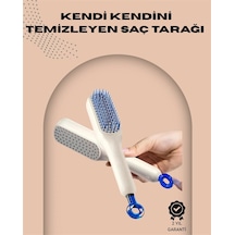 Mey İthalat Otomatik Temizlenen Ergonomik Saç Tarağı Masaj Başlıklı